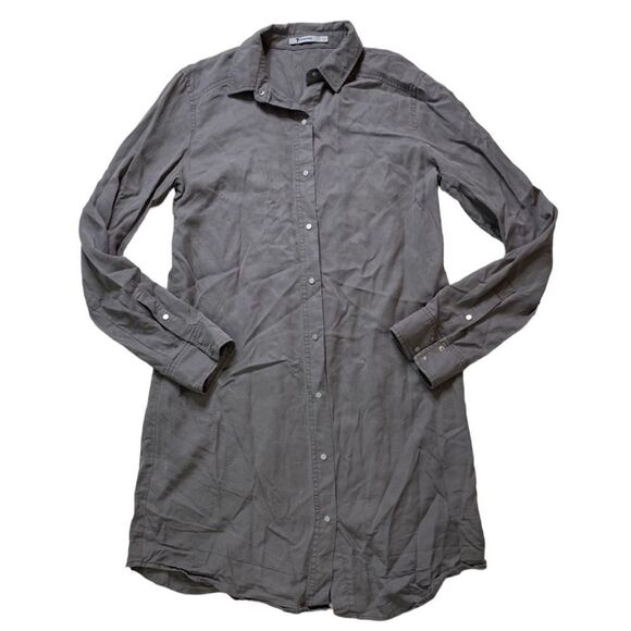 T by Alexander Wang Button Down Shirt Dress Long Sleeve - Picture 5 of 6